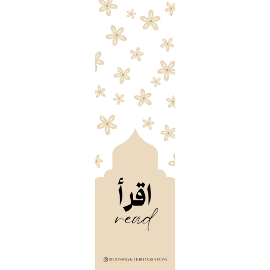 Bookmark - Read (Iqra) Floral